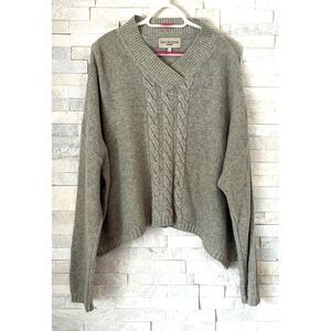 IVAN GRUNDAHL Copenhagen Gray Cable Knit Oversized Sweater   Women's Size Small